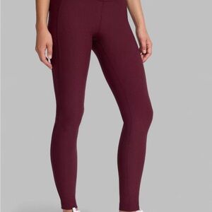 Mondetta Deep Burgundy Leggings Medium